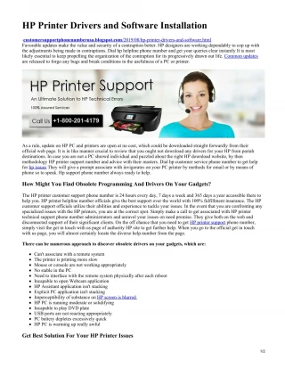 HP Printer Drivers and Software Installation - slide 1