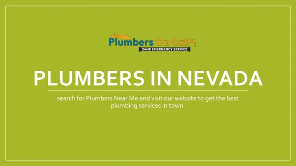 Plumbers in Nevada-PPT