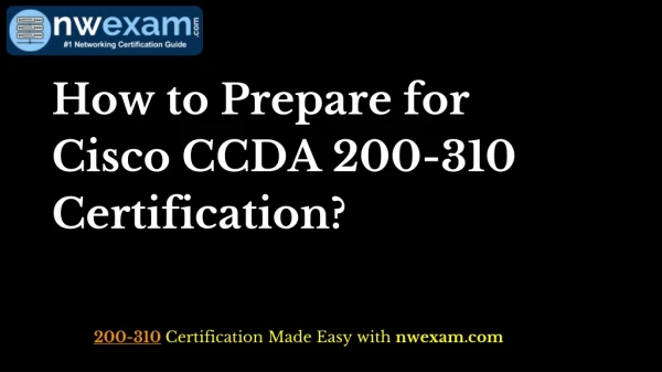Cisco 200-310 CCDA (DESGN) Certification- Practice Test