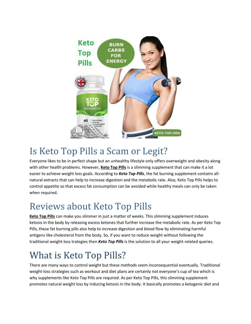 is keto top pills a scam or legit