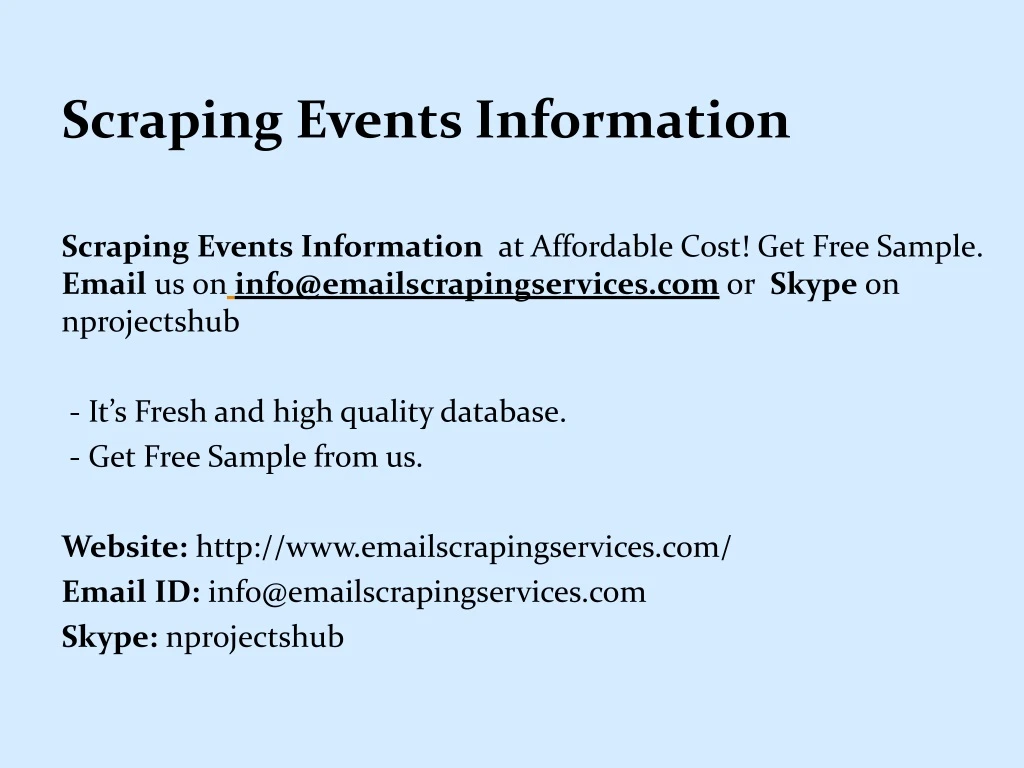scraping events information