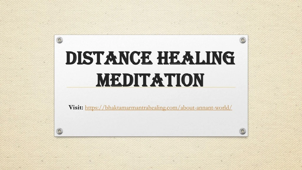 distance healing meditation