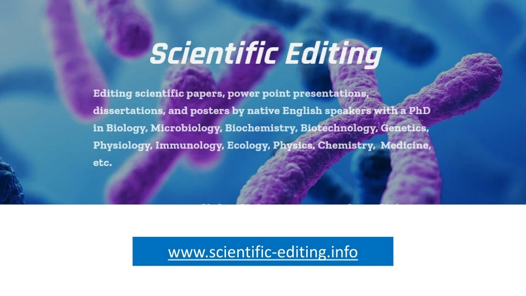 www scientific editing info