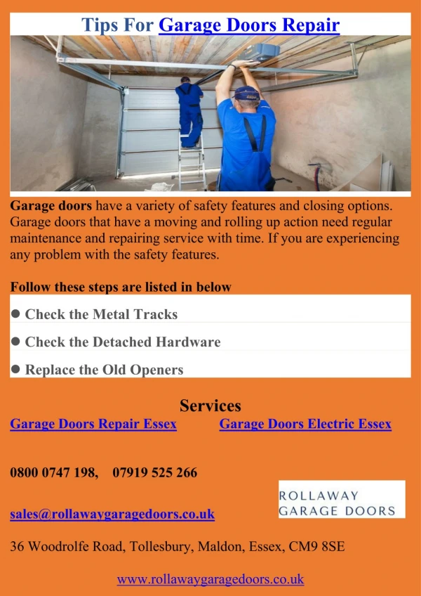 Tips For Garage Doors Repair