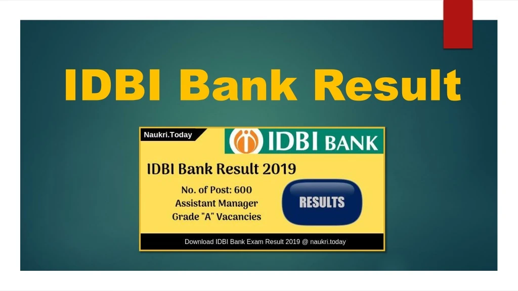 idbi bank result