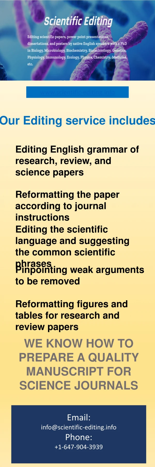 Scientific Editing Services for Academic Papers