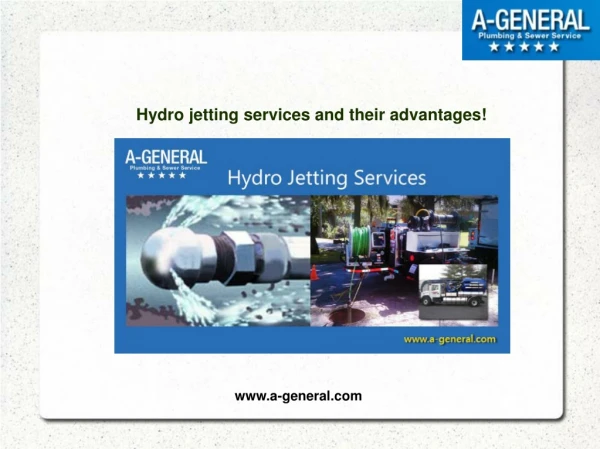 Hydro jetting Services And Their Advantages