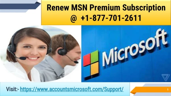 Renew MSN Premium Subscription | 1-877-701-2611