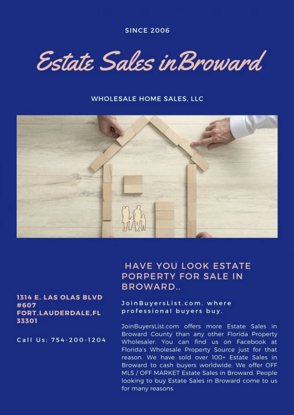 Have You Look Estate Porperty for sale In Broward..Please Visit JoinBuyersList