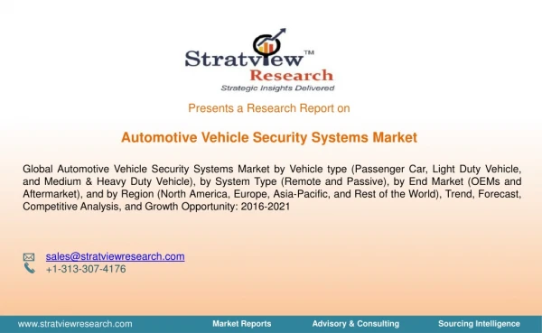 Automotive vehicle security system market