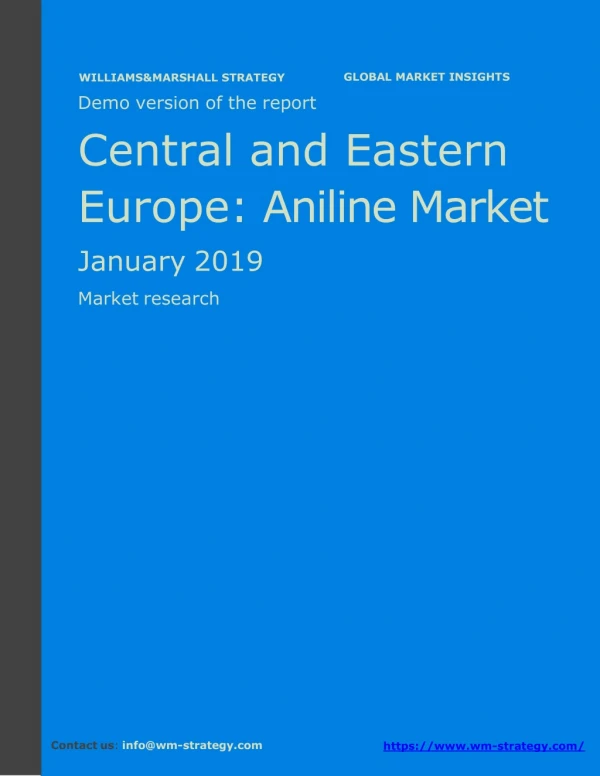 WMStrategy Demo Central And Eastern Europe Aniline Market January 2019