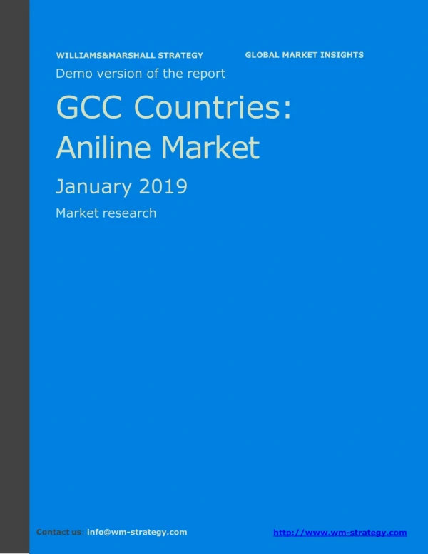 WMStrategy Demo GCC Countries Aniline Market January 2019