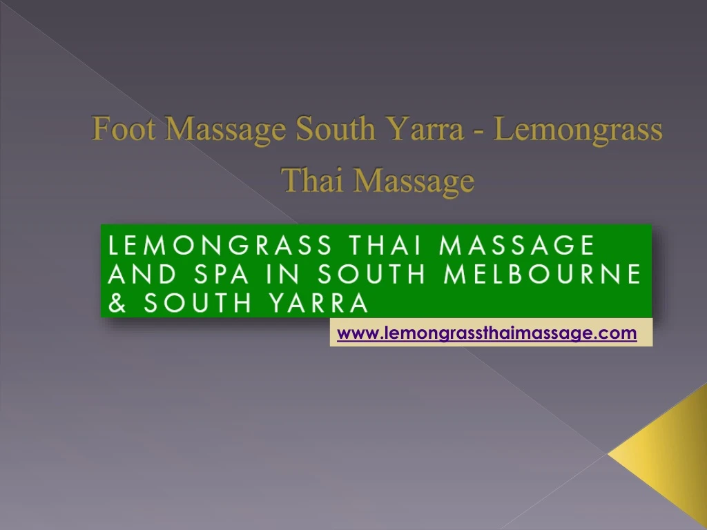 foot massage south yarra lemongrass thai massage