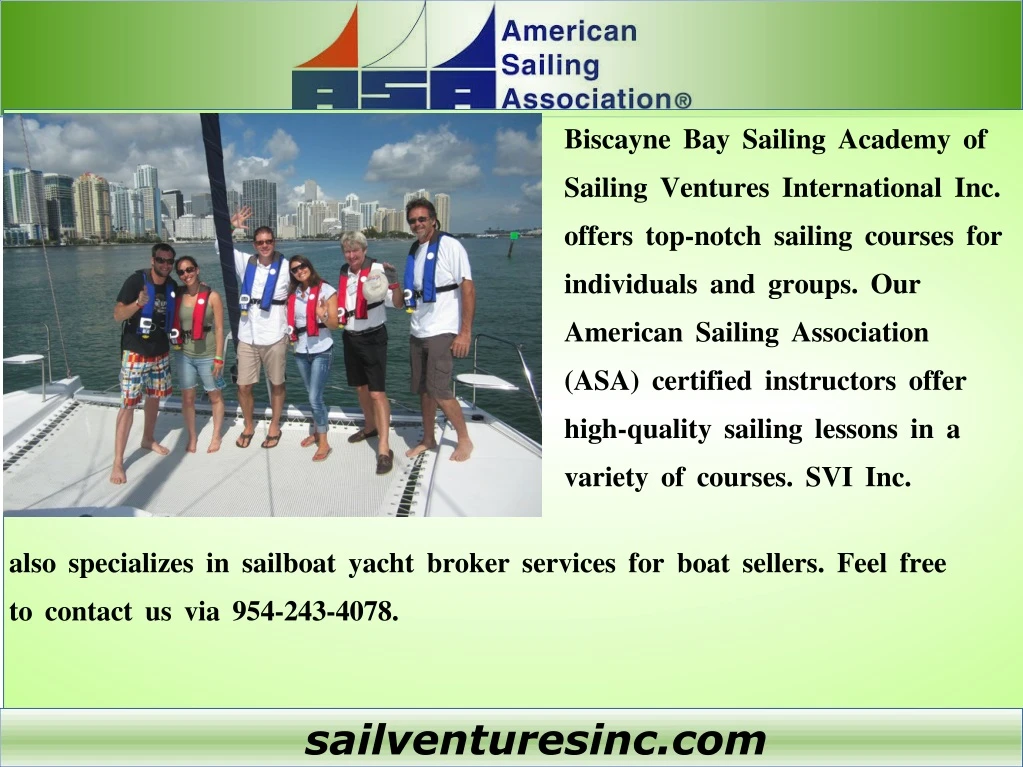 biscayne bay sailing academy of sailing ventures