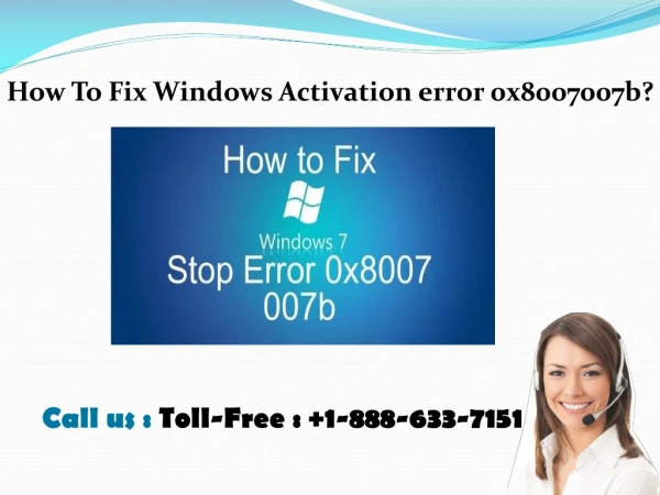 How to fix windows activation error 0x8007007b?