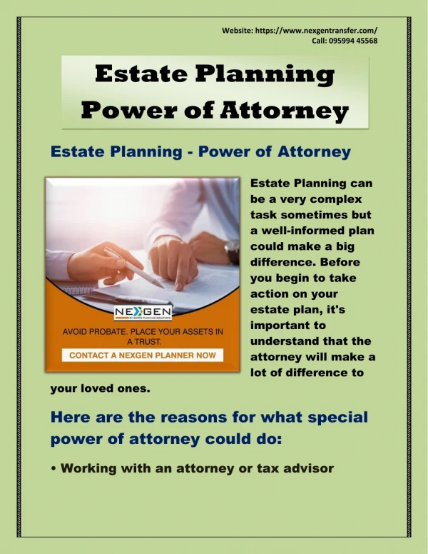 Estate Planning - Power of Attorney