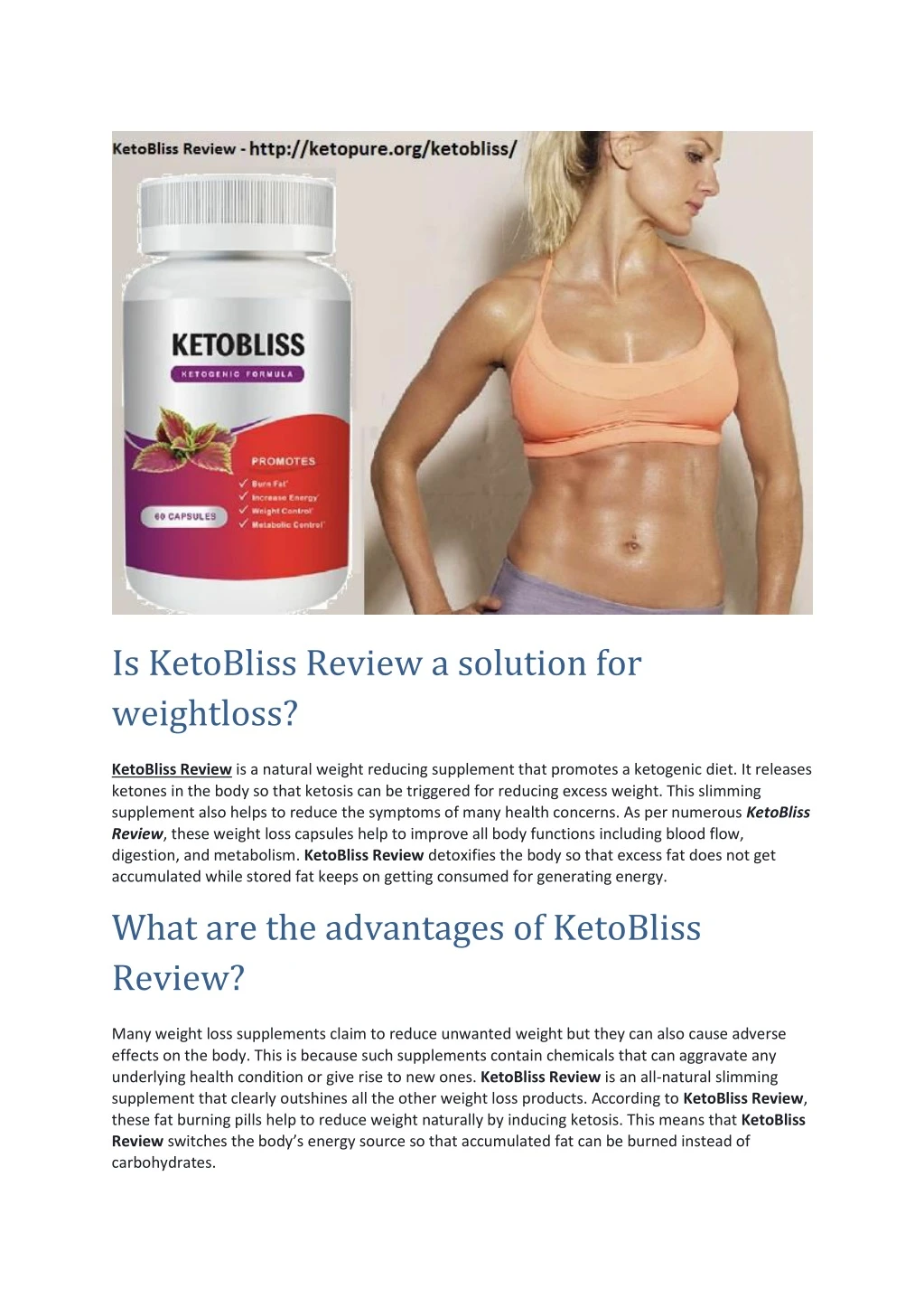 is ketobliss review a solution for weightloss