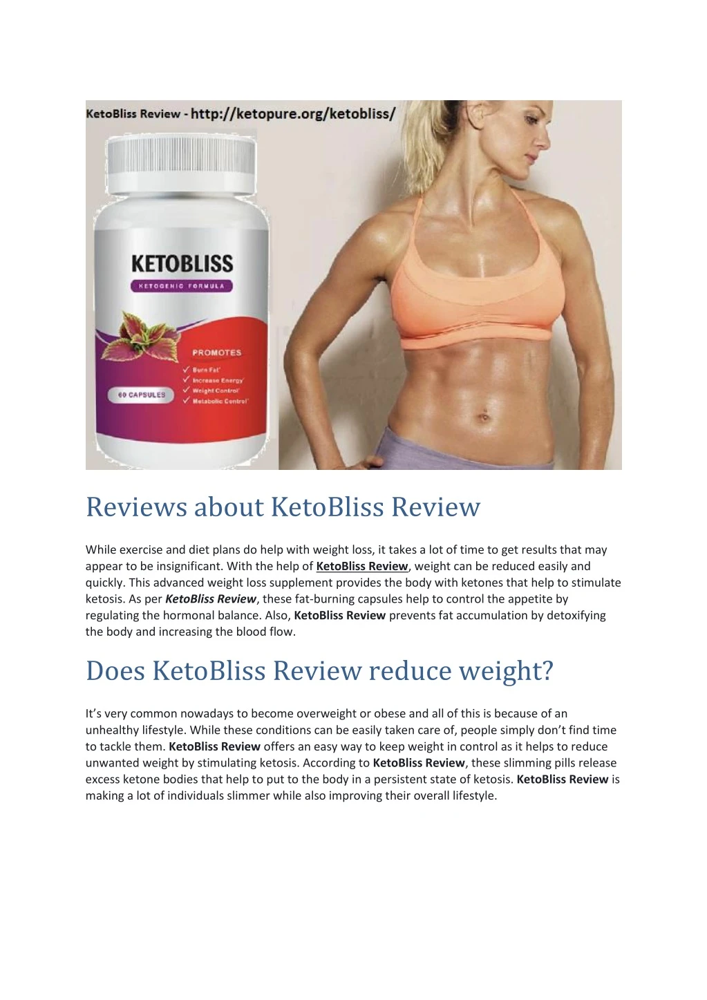 reviews about ketobliss review