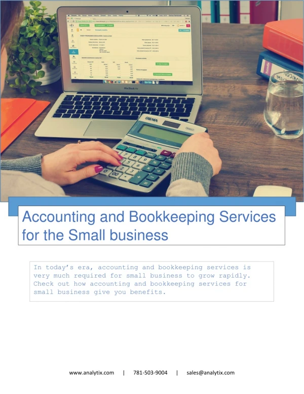 Accounting and Bookkeeping Services for the Small business