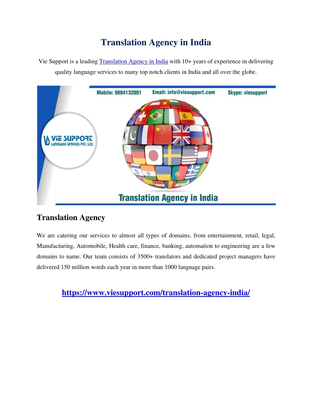 translation agency in india