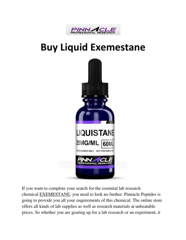 Buy Liquid Exemestane