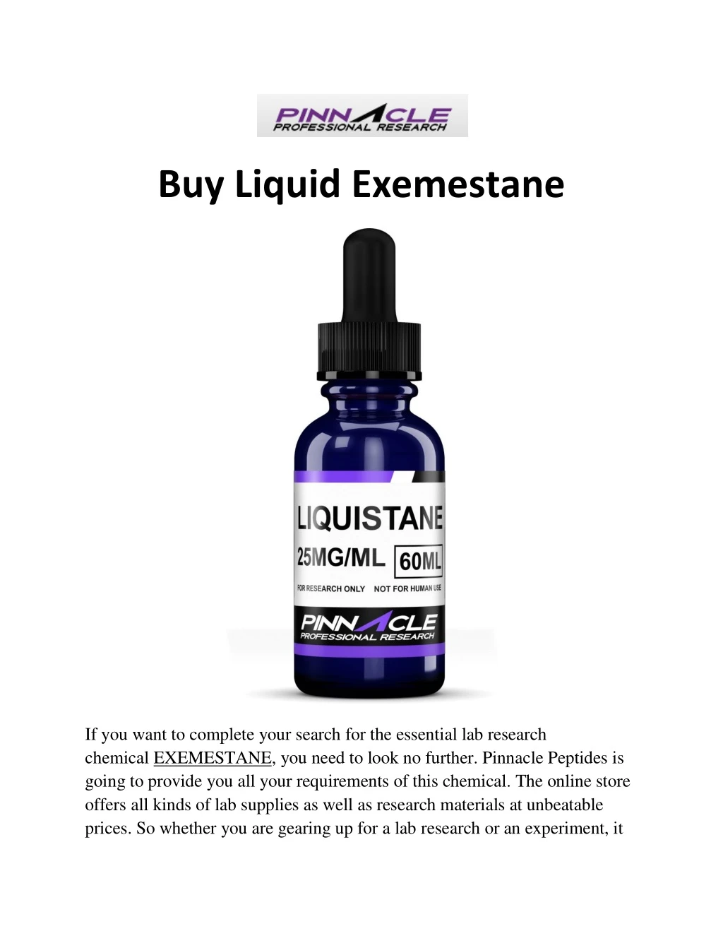 buy liquid exemestane