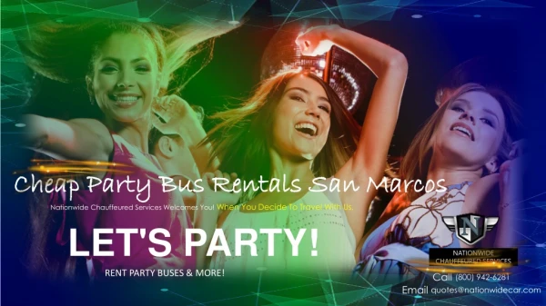 Cheap Party Bus Rental San Marcos