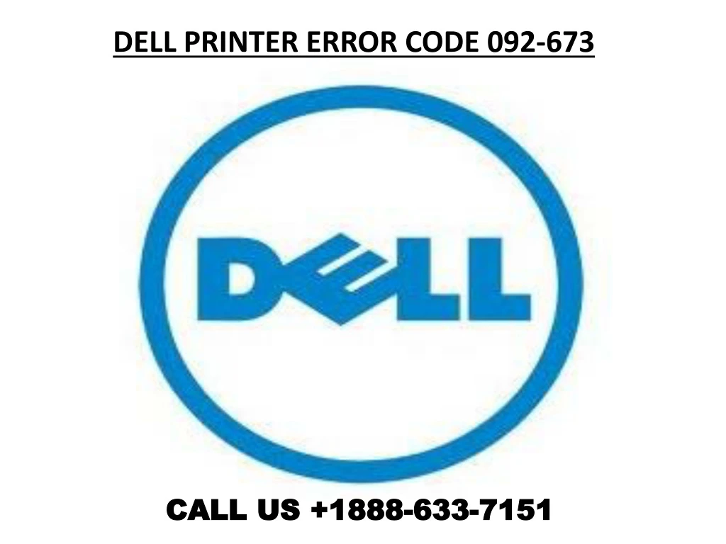 dell printer error code 092 673