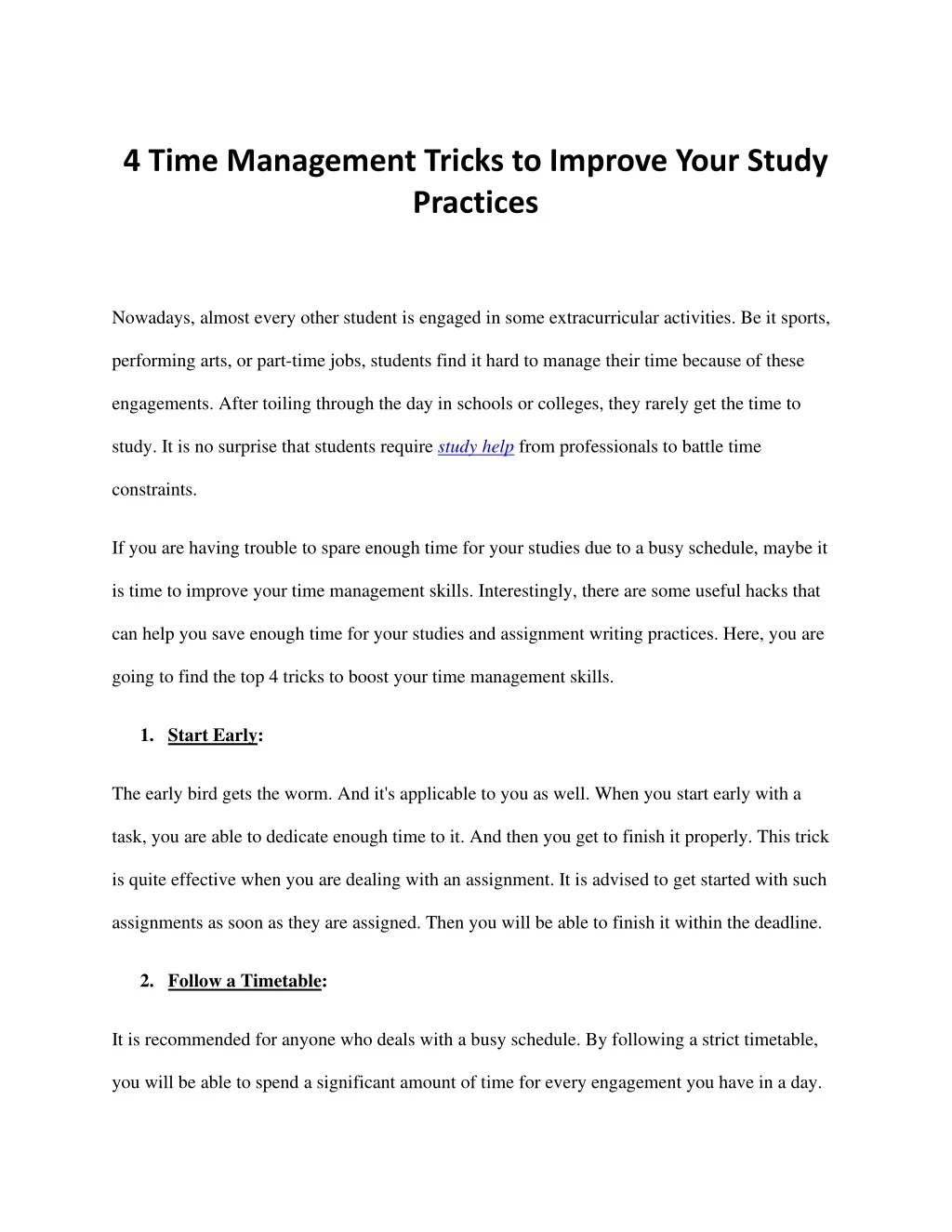 4 time management tricks to improve your study