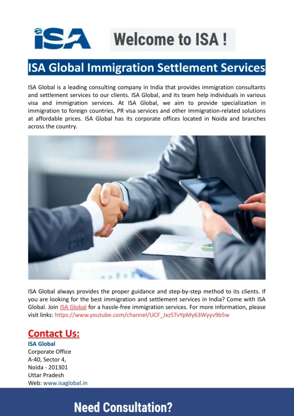 ISA Global Immigration Settlement Services