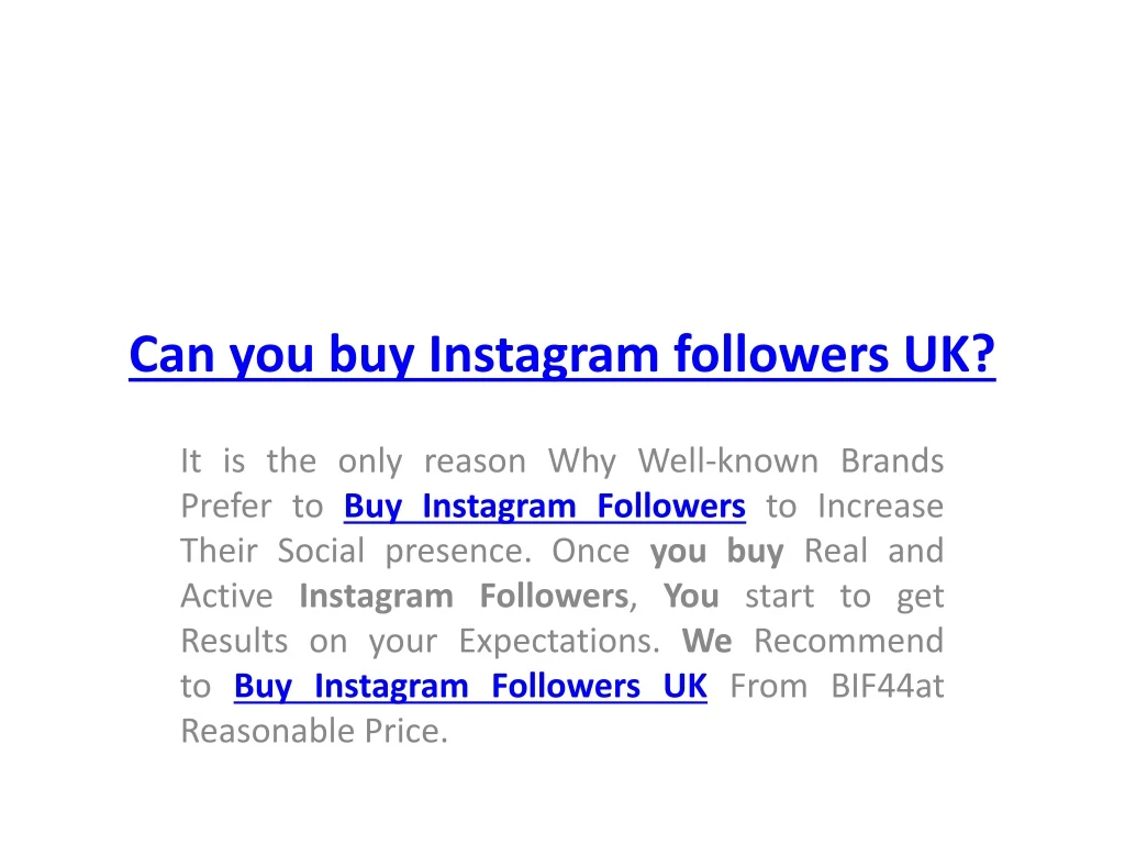 can you buy instagram followers uk