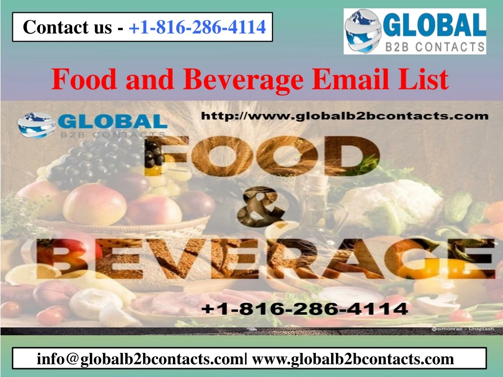food and beverage email list