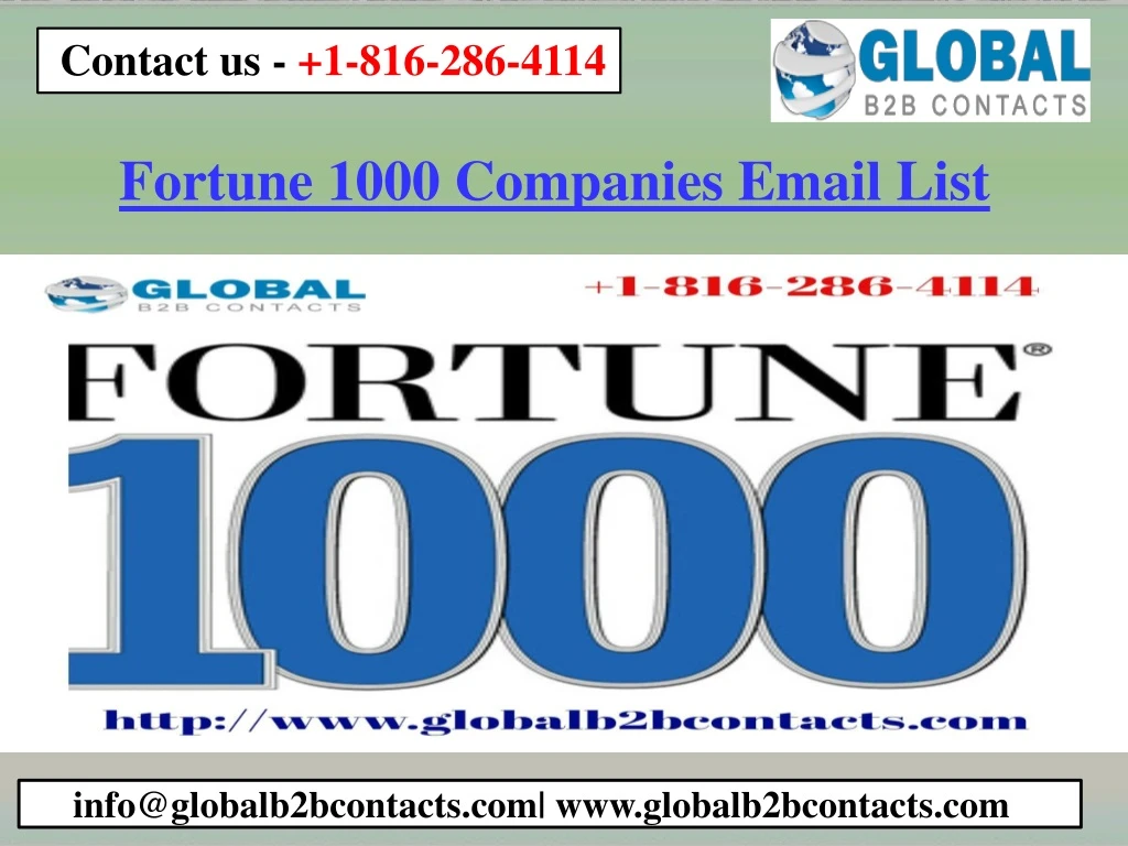 fortune 1000 companies email list