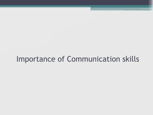 Importance of Communication skills | Marwadi University