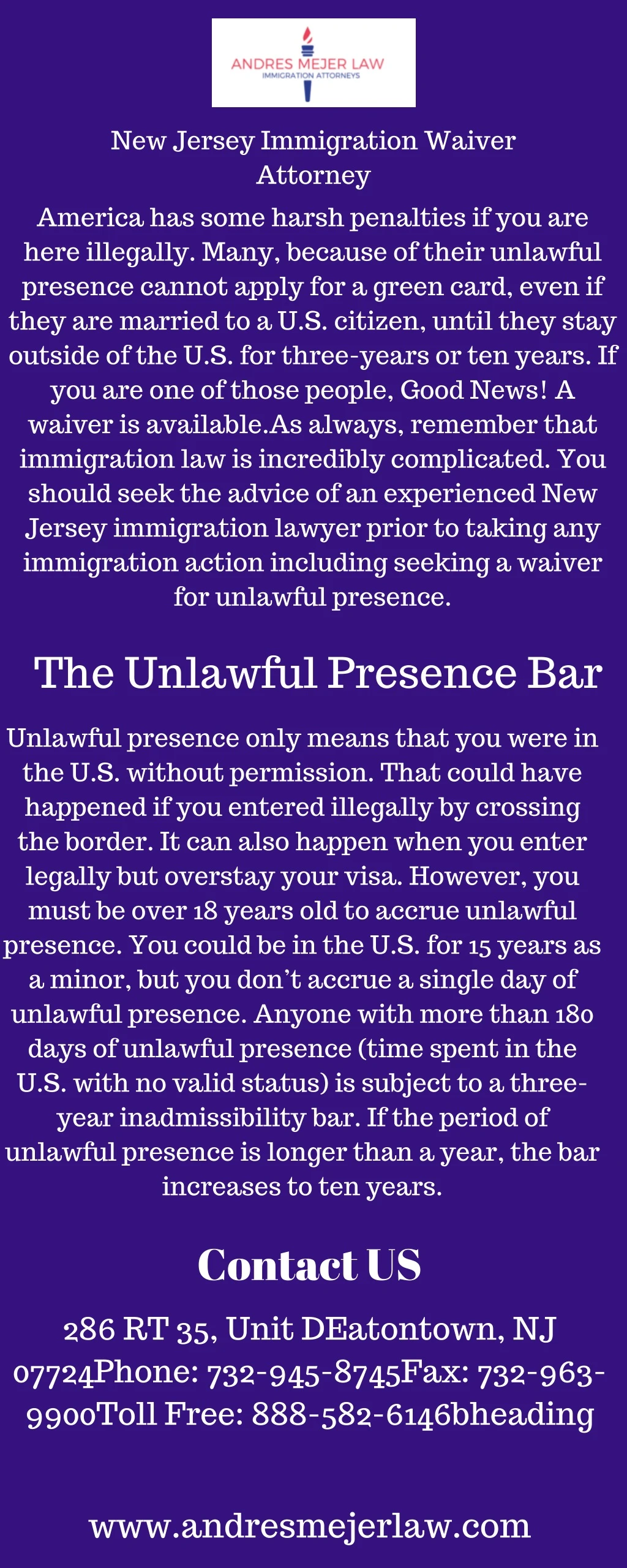 new jersey immigration waiver attorney america
