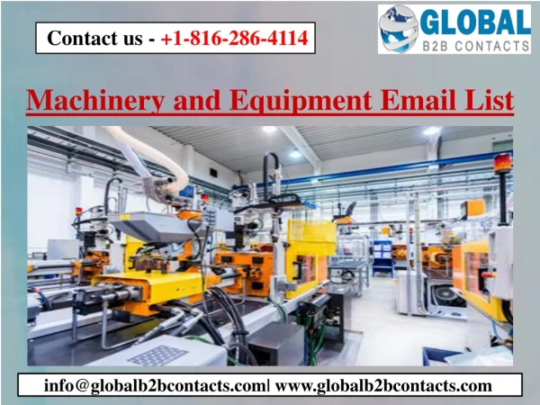 machinery and equipment email list