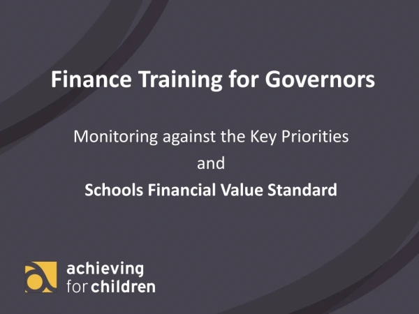 Finance Training for Governors