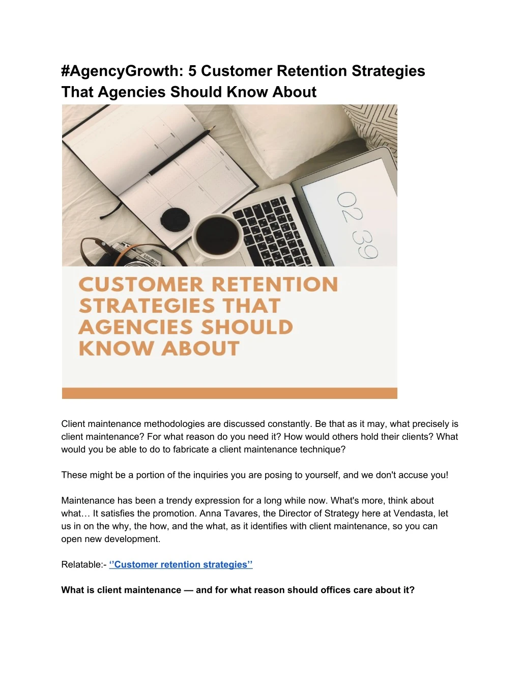 agencygrowth 5 customer retention strategies that