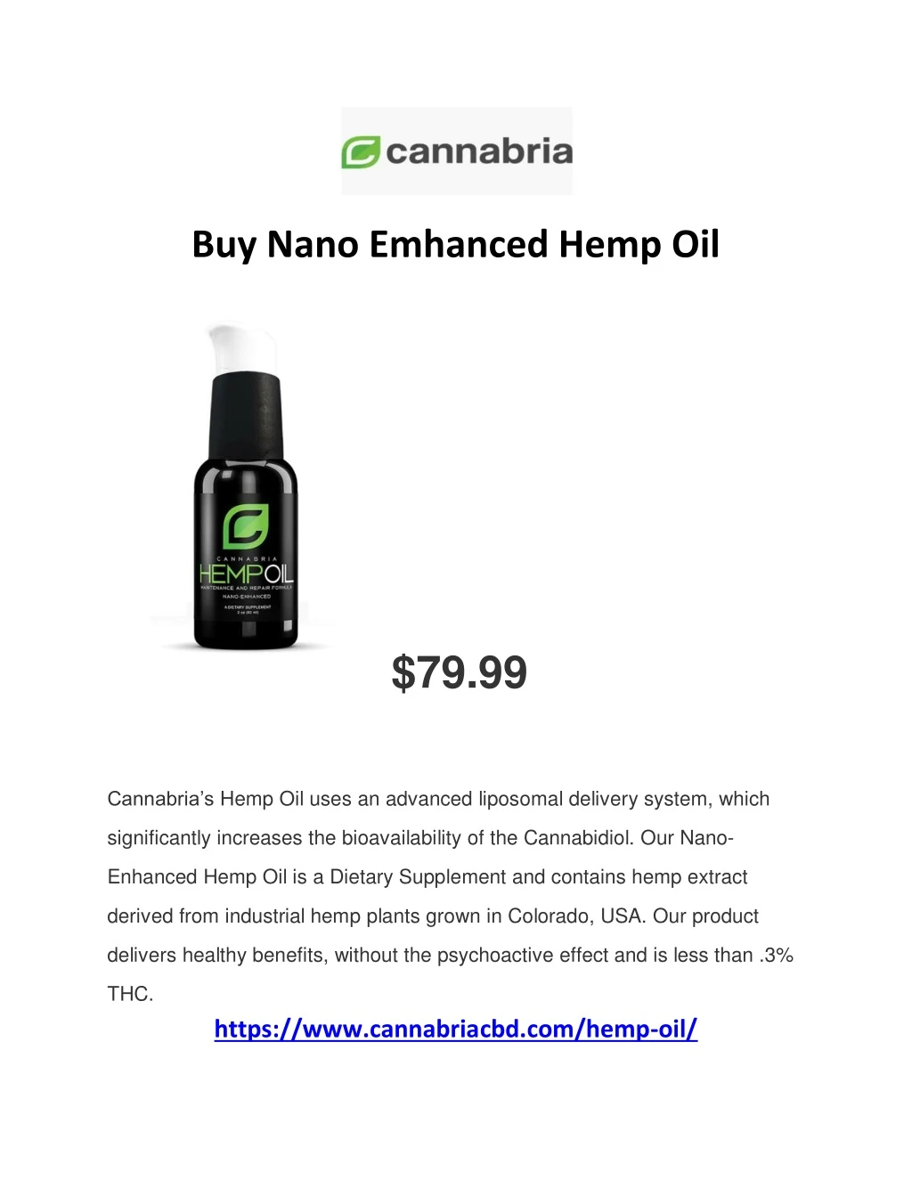 buy nano emhanced hemp oil