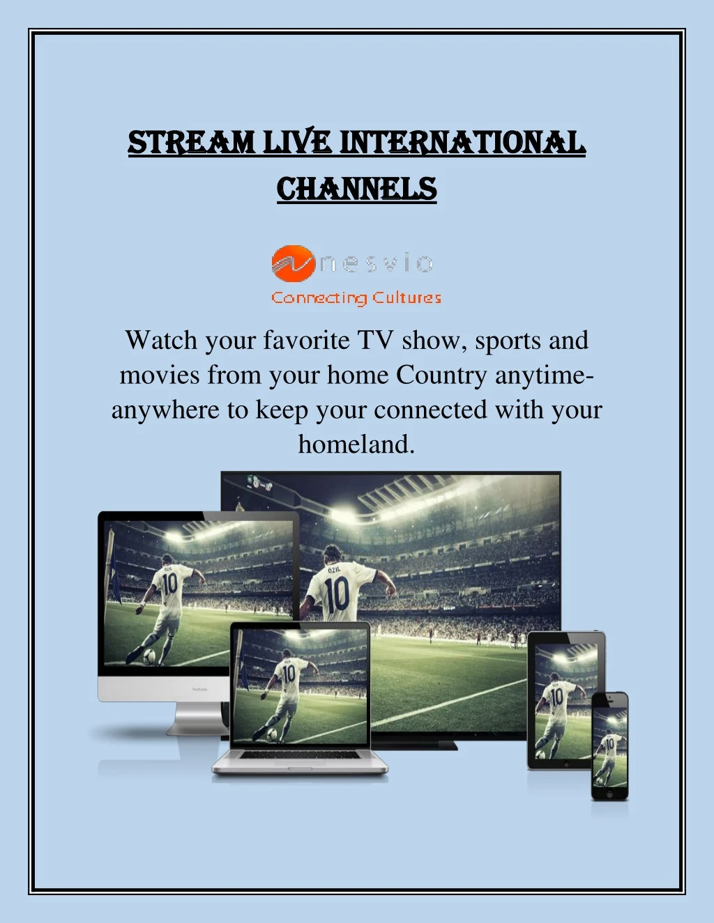 stream live international stream live