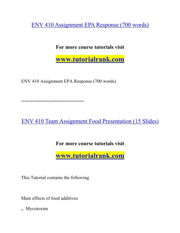 env 410assignment eparesponse 700 words