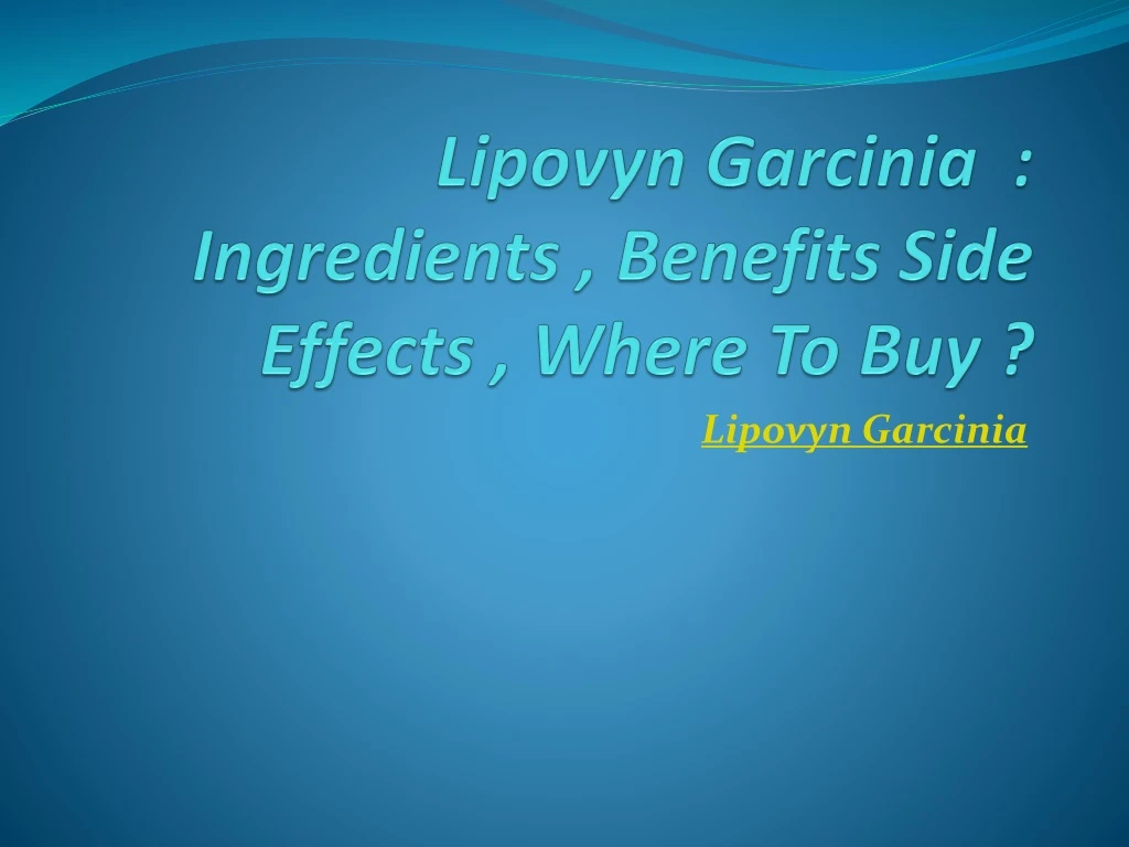 lipovyn garcinia