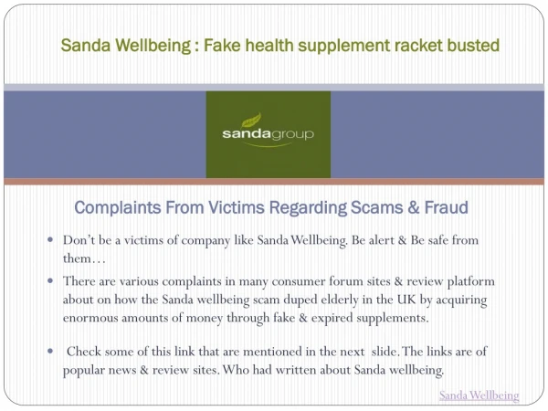 Sanda Wellbeing - Company That Scam & Cheat Elderly People in UK & India Says Bombay High Court..!