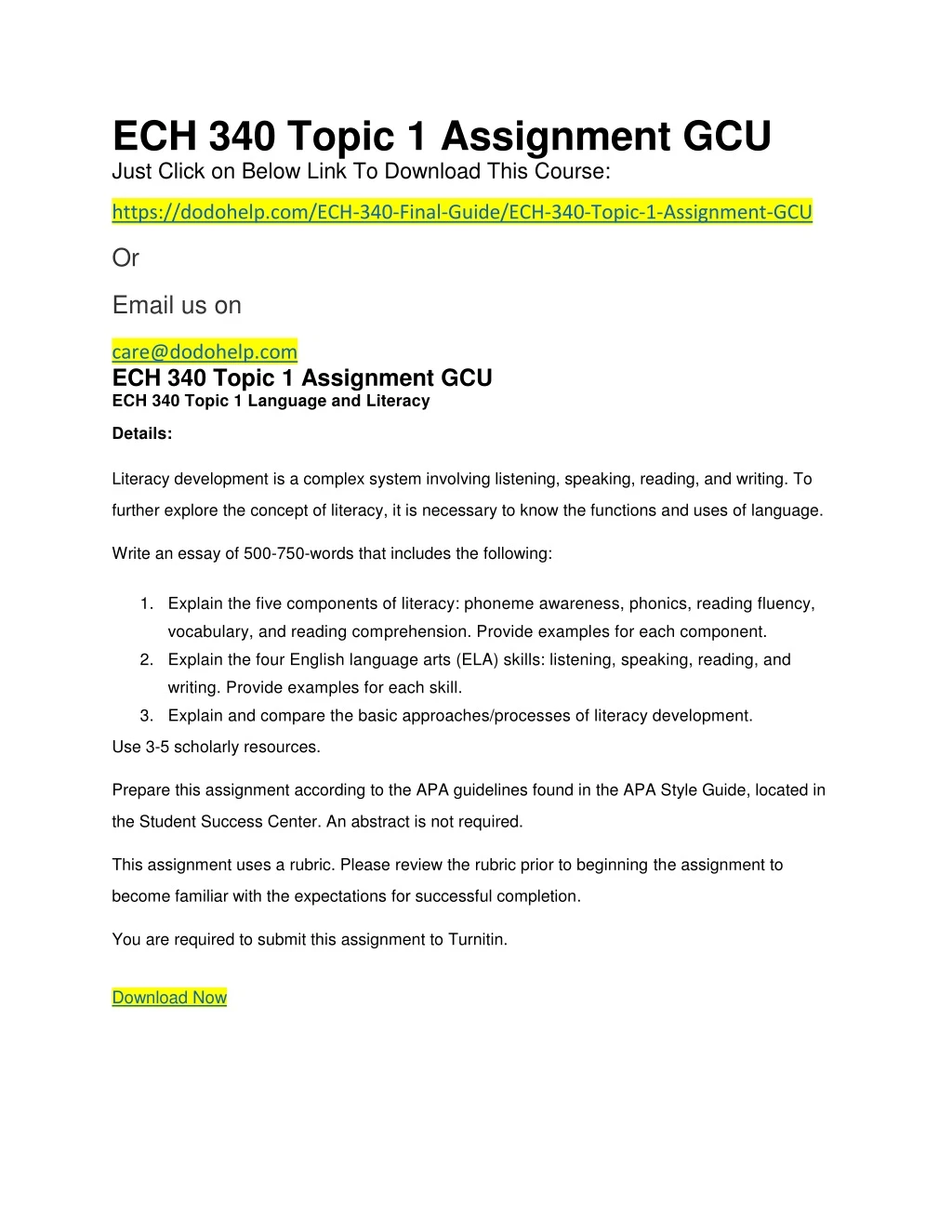 ech 340 topic 1 assignment gcu just click