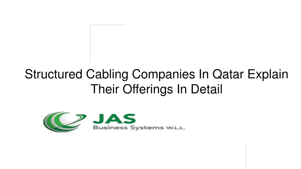 structured cabling companies in qatar explain