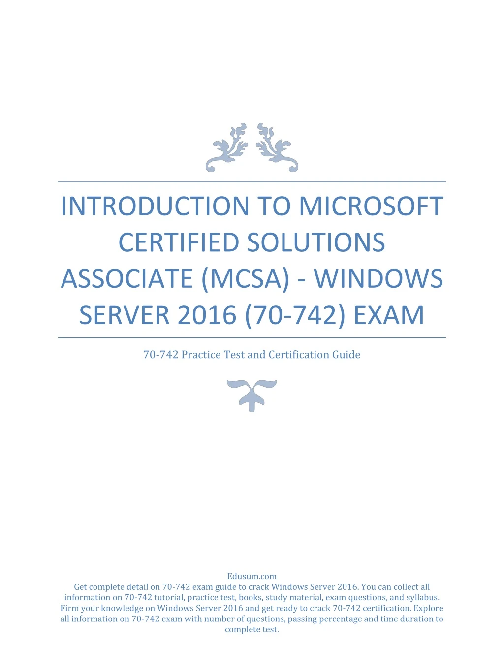 introduction to microsoft certified solutions