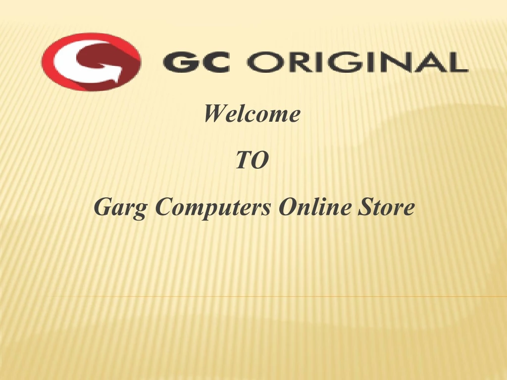 welcome to garg computers online store