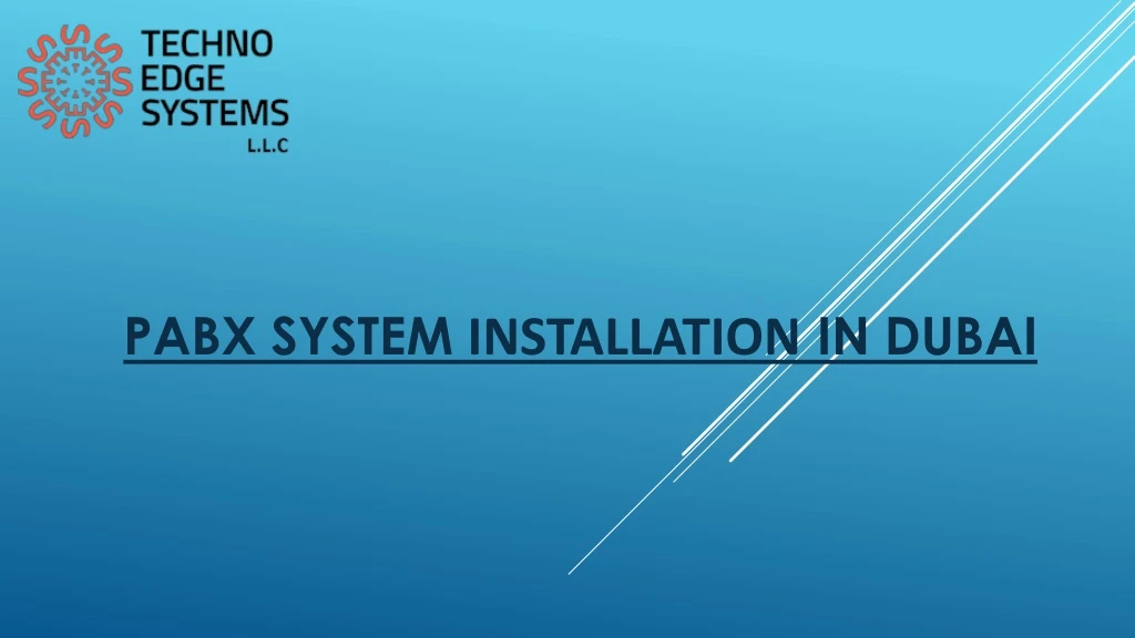 pabx system installation in dubai