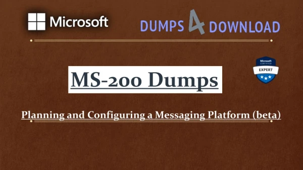 Microsoft MS-200 Exam Dumps 2019 - Get Actual MS-200 Dumps