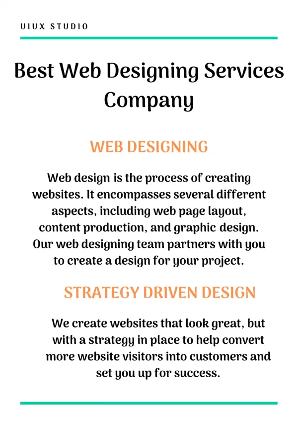 Best Web Designing Services Company